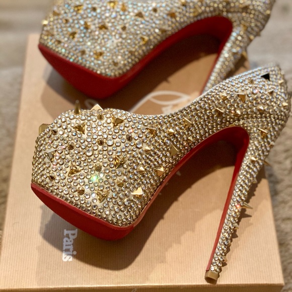 Louboutin Ring Strass Platform 41.5 BNIB Authentic - Picture 2 of 6